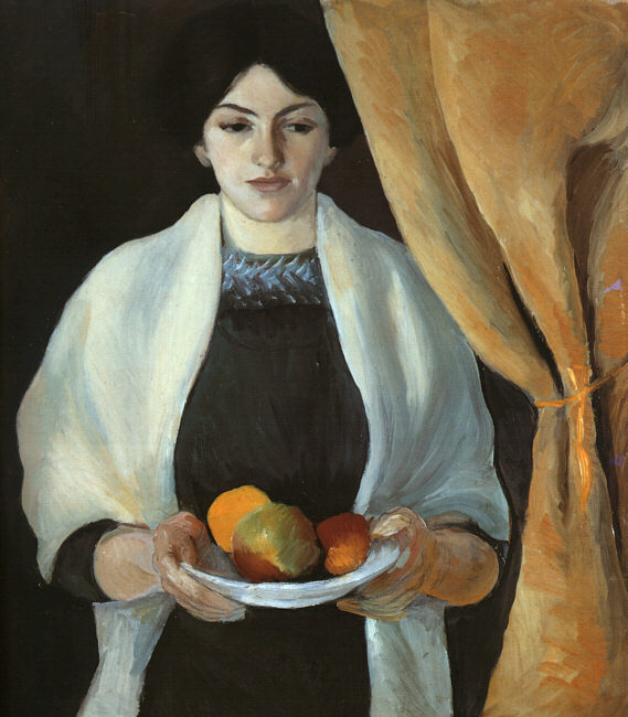 Portrait with Apples : Wife of the Artist